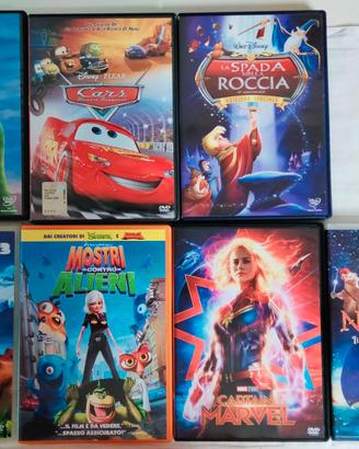 7 DVD Film Animazione Disney Pixar Marvel