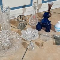 Lotto vetro mercatino vaso centrotavola cristallo