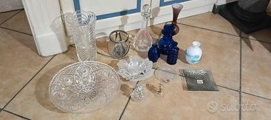 Lotto vetro mercatino vaso centrotavola cristallo