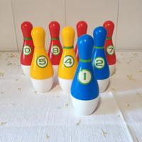 Mini birilli plastica colorata giocattolo Vintage