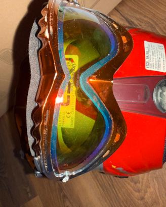 Casco occhiali neve scii