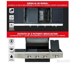 barbecue xxl con 4 fuochi