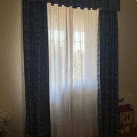 Set di tende con tendoni e copriletto fatti a mano