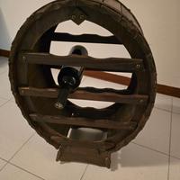 PORTA BOTTIGLIE DI VINO IN LEGNO FORMA DI BOTTE