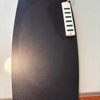 Mensola in legno girevole porta Tv con ciabatta