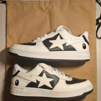 scarpe BAPE sta reverse "black white"
