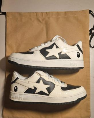 scarpe BAPE sta reverse "black white"