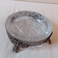 posacenere svuota tasche in cristallo anni 60