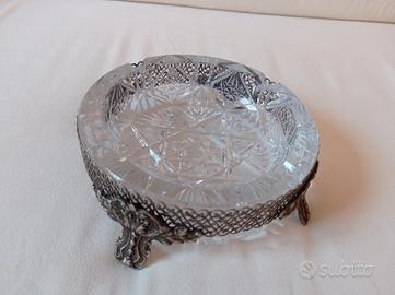 posacenere svuota tasche in cristallo anni 60