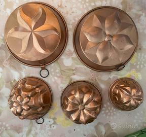 FORMINE IN RAME DECORATIVE E STAGNATE PER ALIMENTI