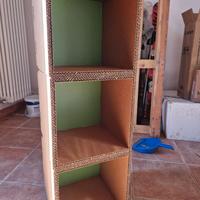 libreria in cartone compresso