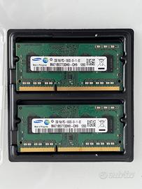 Ram Samsung 4 GB - 2 moduli da 2GB  DDR3 PC3