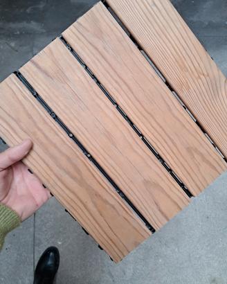 10 Piastrelle Pavimentazione Esterno Legno