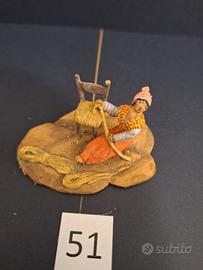 Presepe napoletano - Pastore filatrice