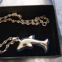 collana argento 925 con ciondolo 925 delfino