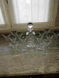 Servizio da 12 bottiglia e bicchieri liquore RCR