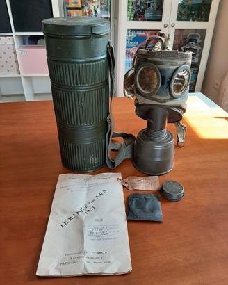 Maschera antigas francese WW2 ARS no elmetto