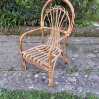 Sedia in midollino per bambini 