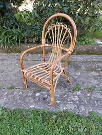 Sedia in midollino per bambini 