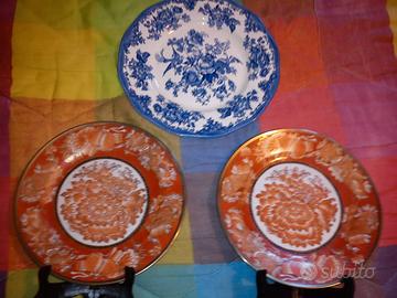 Piatto in ceramica bianca e blu Enoch Wedgwood cm.