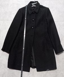 Cappotto STEFANEL nero con lana – Taglia 40