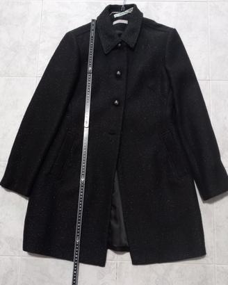 Cappotto STEFANEL nero con lana – Taglia 40