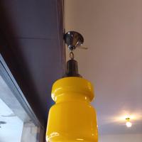 lampadario vetro opalino