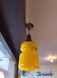 lampadario vetro opalino