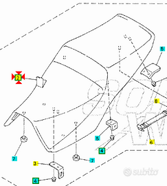 -Copertura sella Yamaha FZS Fazer 600 5DM247311000