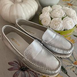 Mocassino Melluso, colore argento