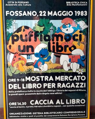 MANIFESTI - PUFFI - POLITICO - STUFE CASTELLAMONTE