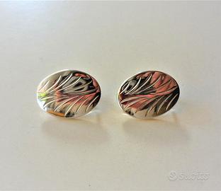 Orecchini clip ovali con incisione