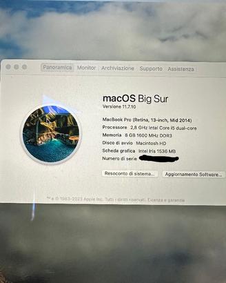 Macbook Pro 13 mid 2014