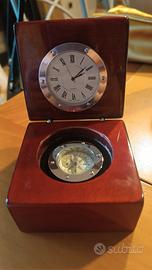 orologio tavolo con bussola ITS argenti