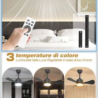 Ventilatore da Soffitto con Luce e Telecomando+