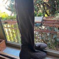 stivali alti marroni