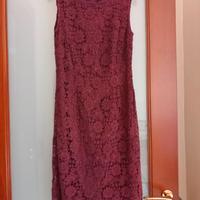 abito in macrame bordeaux s 