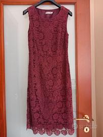 abito in macrame bordeaux s 
