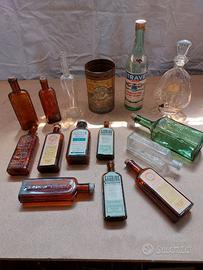 lotto bottiglie vetro epoca liquori e farmaceutica