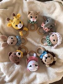 Sonagli neonato amigurumi uncinetto