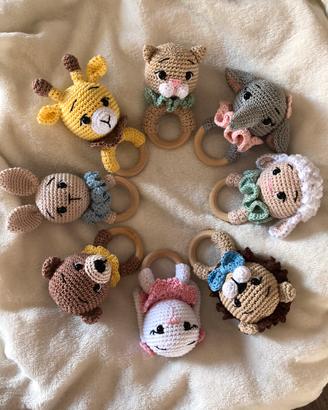 Sonagli neonato amigurumi uncinetto