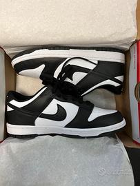 Nike Dunk Low Retro Panda bianche e nere  42