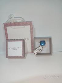 Anello in Metallo con pietra blu