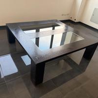Tavolo da salotto legno e vetro formato XL