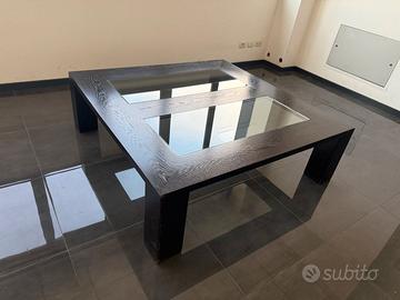 Tavolo da salotto legno e vetro formato XL