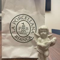 Angelo porcellana bianca toscana soprammobile