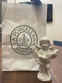 Angelo porcellana bianca toscana soprammobile