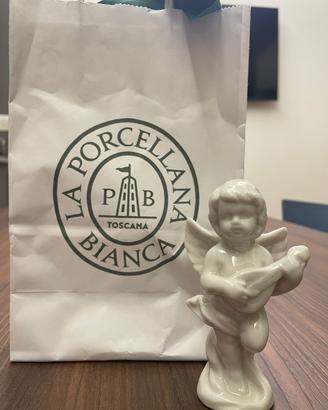 Angelo porcellana bianca toscana soprammobile