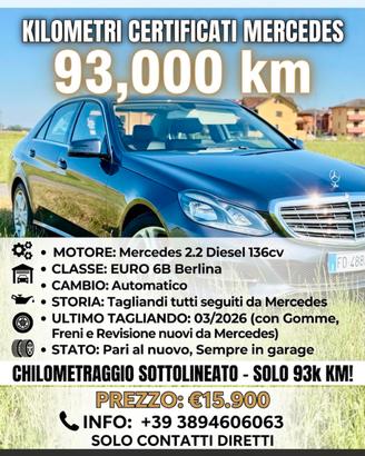 Mercedes Benz e200 pochi km 2016 leggi bn 