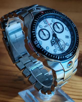 Sector 250 Chrono Quarzo Swiss Panda Acciaio 40mm

